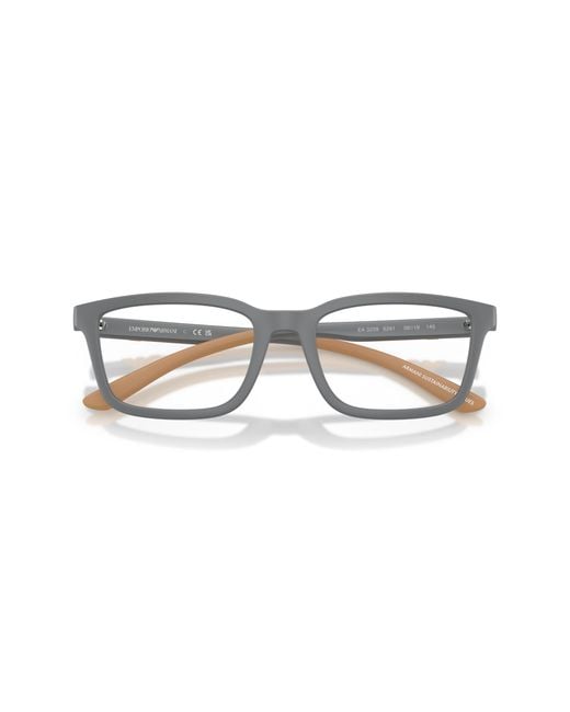 Emporio Armani Black Ea3259 6261 Optical Frames Injected Squared Normal for men