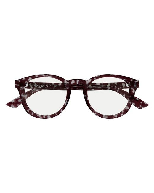 McQueen Black Am0514O 002 Optical Frames Acetate Transparent Round