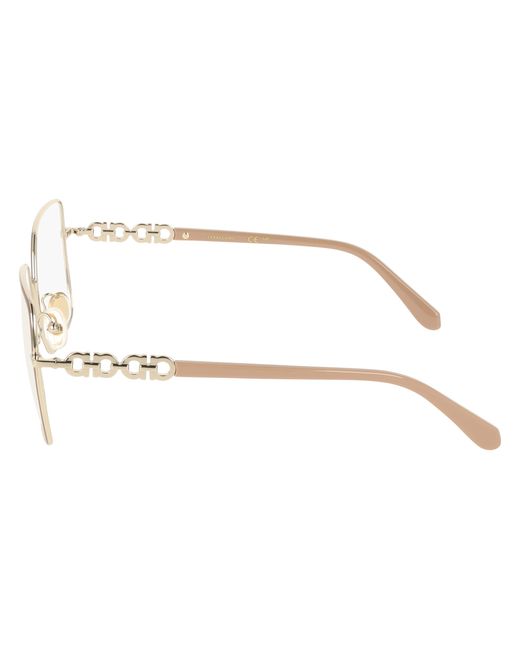Ferragamo Black Sf2241 744 Optical Frames Metal Squared Normal