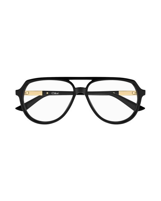Chloé Black Ch0366O 001 Optical Frames Acetate Transparent Pilot