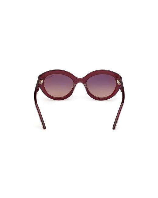 Tom Ford Black Ft1316 Stacy-02 81Z Sunglasses Acetate Cat Eye Normal