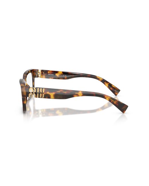 Miu Miu Black Mu 02Yv 14L1O1 Optical Frames Acetate Squared Normal