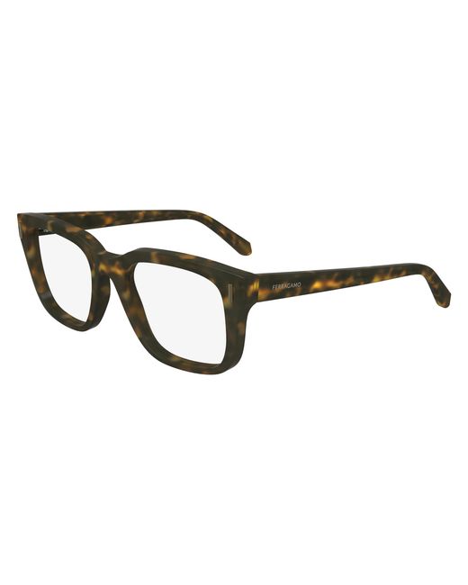 Ferragamo Black Sf2996 242 Optical Frames Acetate Squared Normal Normal for men