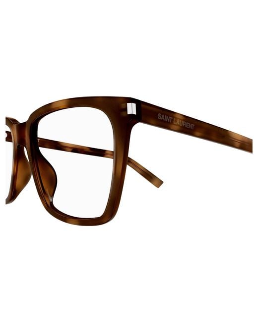 Saint Laurent Black Sl 717 Slim 003 Optical Frames Acetate Transparent Squared