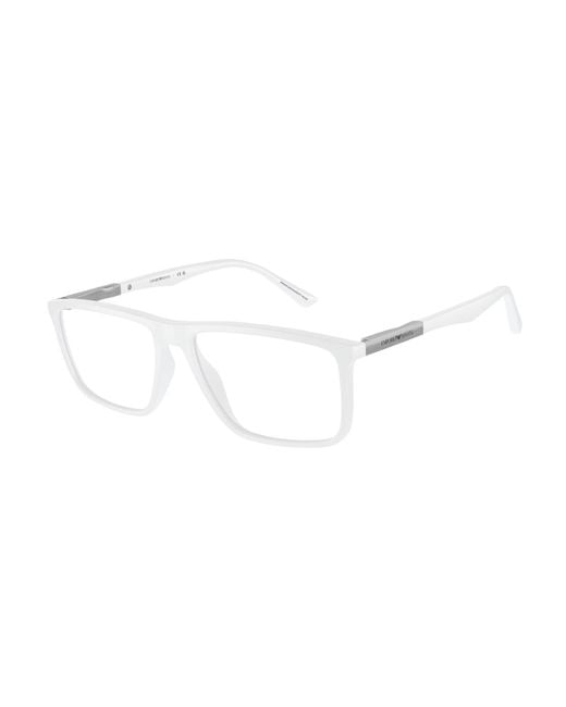 Emporio Armani Black Ea3221 5344 Optical Frames Injected Squared for men