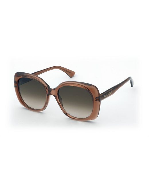 Nina Ricci Black Snr457 07Ay Sunglasses Acetate Squared Normal Nuanced