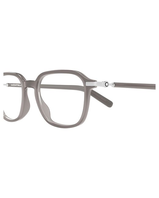 Montblanc Black Mb0462O 004 Optical Frames Injected Transparent Squared for men