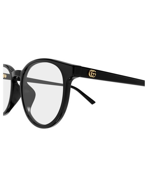Gucci Black Gg2005Oa 001 Optical Frames Acetate Transparent Round