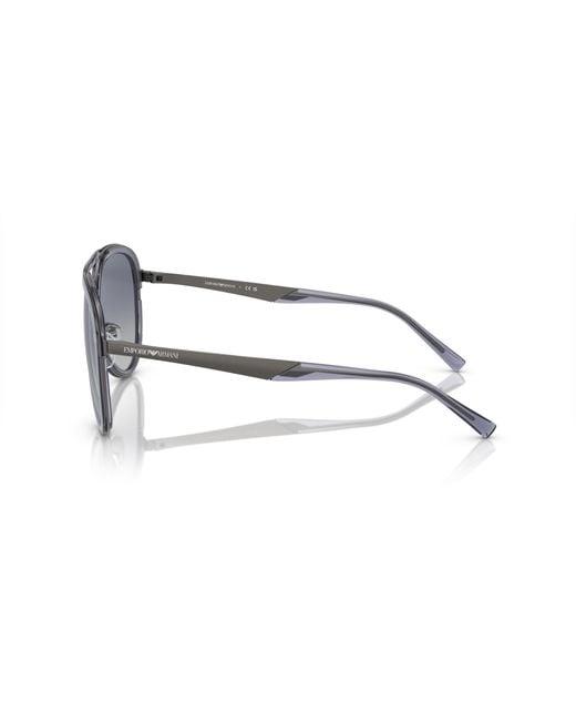 Emporio Armani Black Ea2145 33584L Sunglasses Metal Pilot Normal Shaded for men