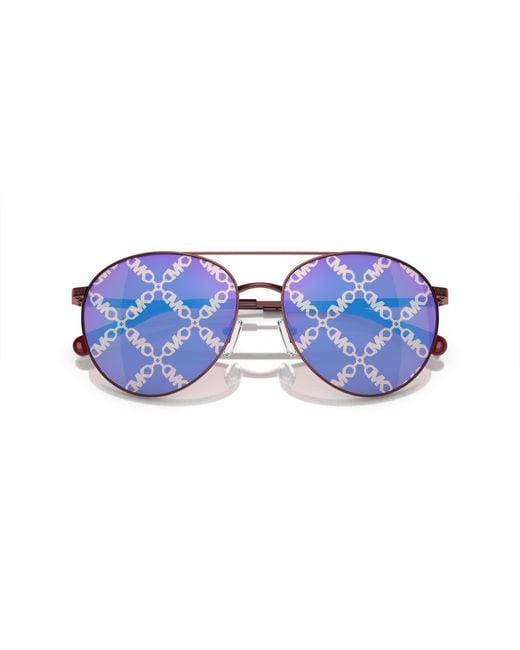 Michael Kors Purple Mk1138 Arches 1896Gt Sunglasses Metal Pilot Normal