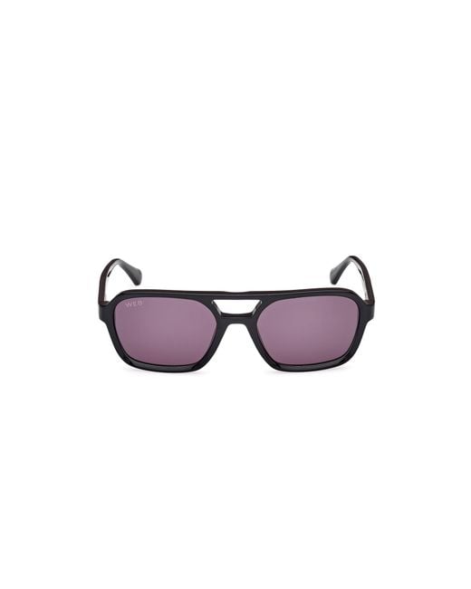 Web Black We0376 05A Sunglasses Acetate Smoke Squared Normal for men