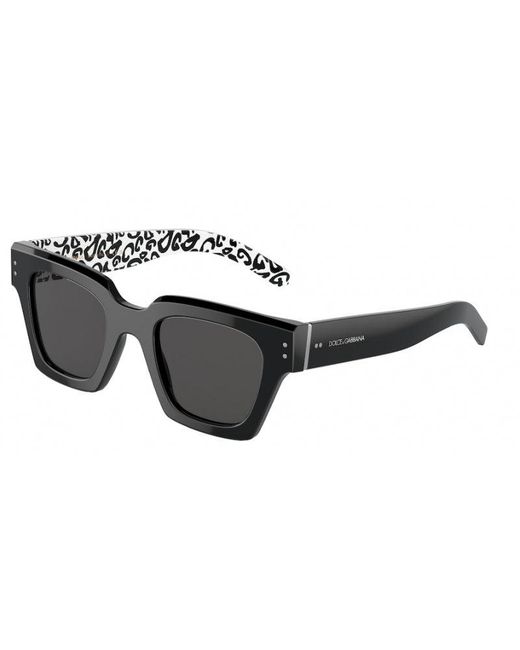 Dolce & Gabbana Black Dg4413 338987 Sunglasses Plastic Dark Squared for men
