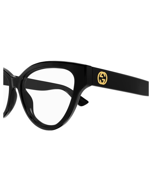 Gucci Black Gg1581O 005 Optical Frames Injected Transparent Round
