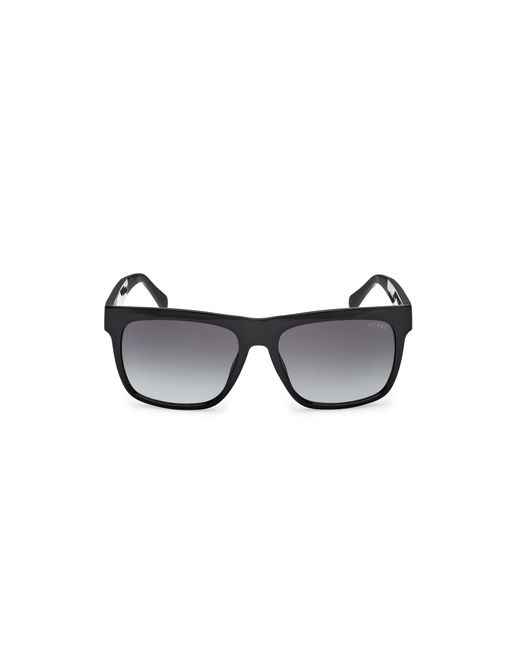 Guess Black Gu00222 01B Sunglasses Injected Smoke Squared Normal for men