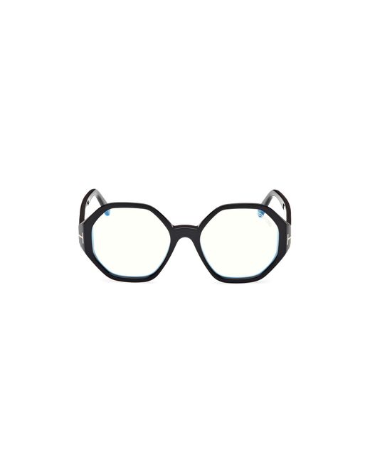 Tom Ford Black Ft5967-B 001 Optical Frames Acetate Geometric Normal