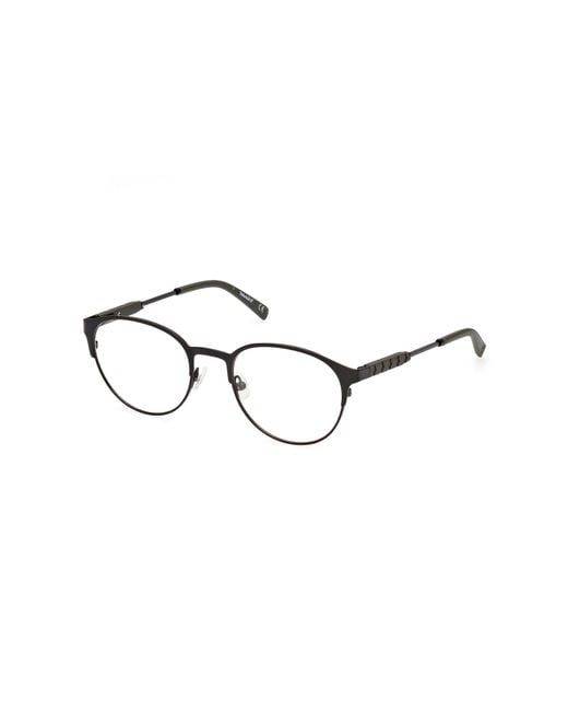 Timberland Black Tb1771 002 Optical Frames Metal Round Normal for men