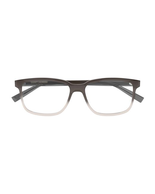 Saint Laurent Black Sl 458 008 Optical Frames Acetate Transparent Squared for men