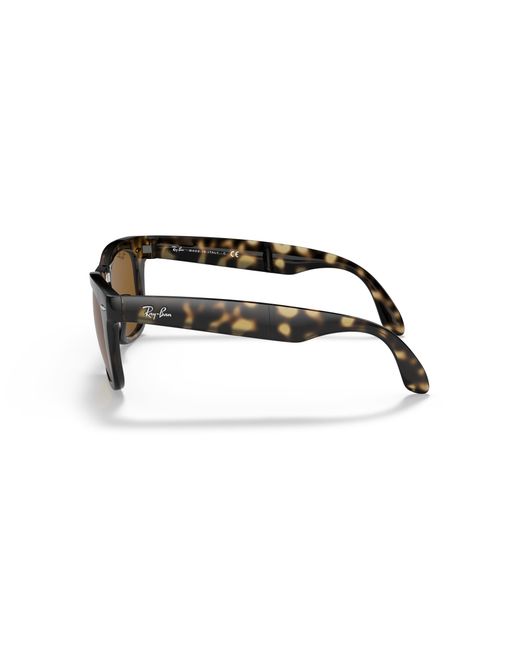 Ray-Ban Multicolor Sunglasses Wayfarer Folding Classic - Military Green Frame Brown Lenses 50-22 for men