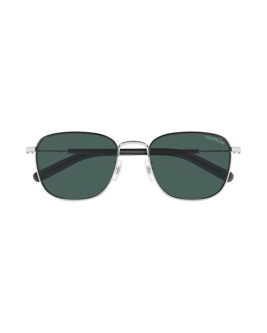 Montblanc Black Mb0392Sa 003 Sunglasses Metal Squared for men