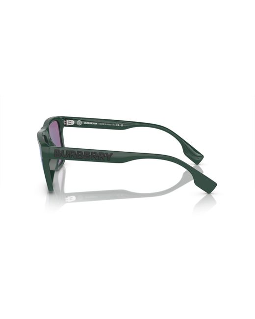 Burberry Green Be4402U 4038F2 Sunglasses Injected Squared Mirrored Mirror for men