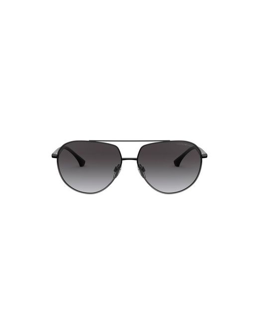Emporio Armani Black Ea2096 331611 Sunglasses Metal Pilot Nuanced for men