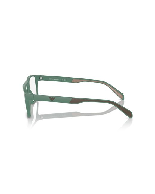 Emporio Armani Black Ea3233 6102 Optical Frames Injected Transparent Squared Normal for men