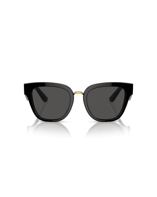 Dolce & Gabbana Black Dg4437 501/87 Sunglasses Acetate Butterfly Normal