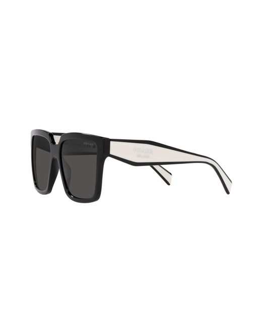 Prada Black Pr 24Zs 1Ab5S0 Sunglasses Acetate Squared Normal