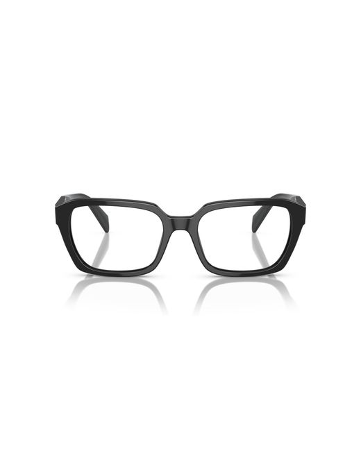 Prada Black Pr 14Zv 1Ab1O1 Optical Frames Acetate Transparent Geometric Normal