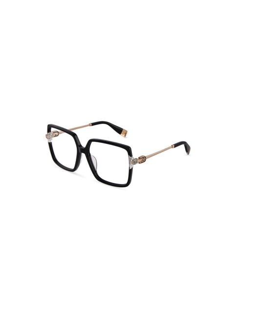 Furla Black Vfu872V 700 Optical Frames Acetate Squared