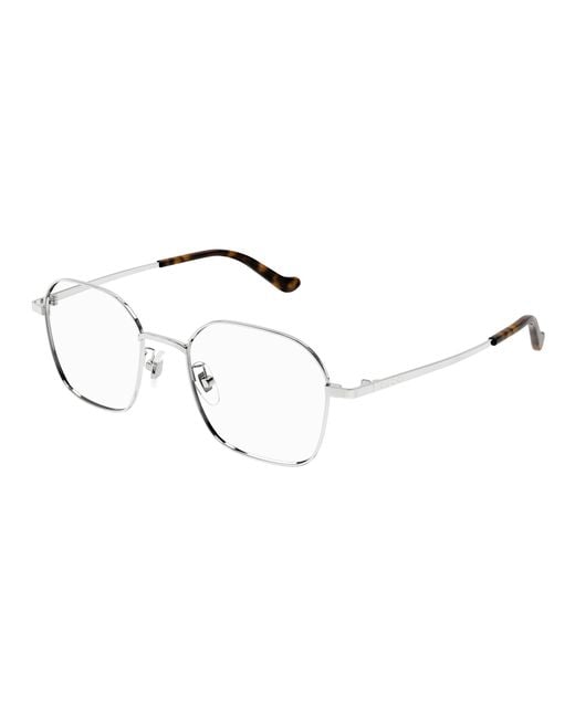 Gucci Black Gg1611Oa 002 Optical Frames Metal Transparent Round