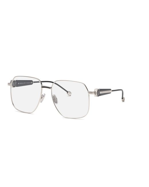 Philipp Plein Black Vpp126S Plein Queen 583 Optical Frames Metal Geometric