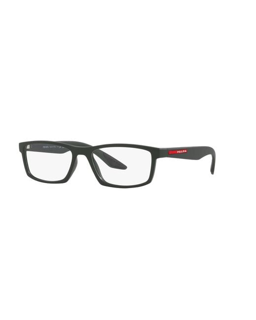 Prada Linea Rossa Black Ps 04Pv Cch1O1 Optical Frames Injected Squared Normal for men