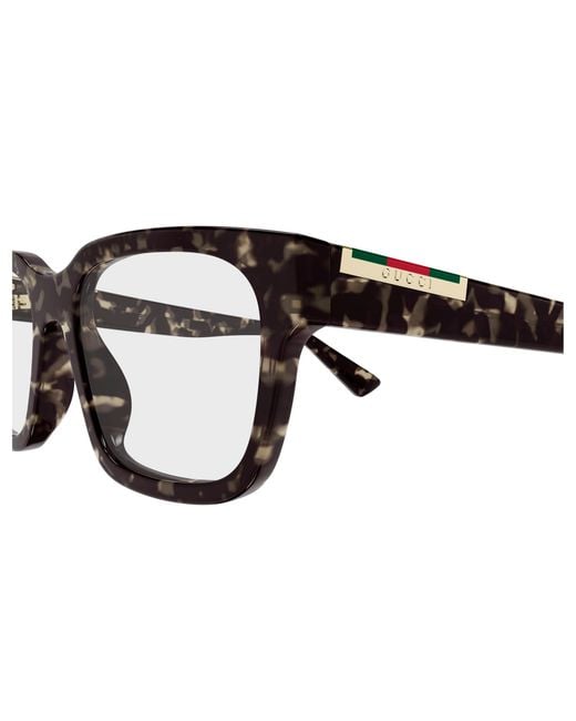 Gucci Black Gg1961O 003 Optical Frames Acetate Transparent Squared for men