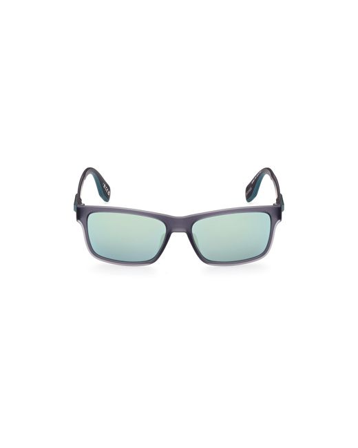 Adidas Black Or0067 20Q Sunglasses Injected Squared Normal Mirror for men