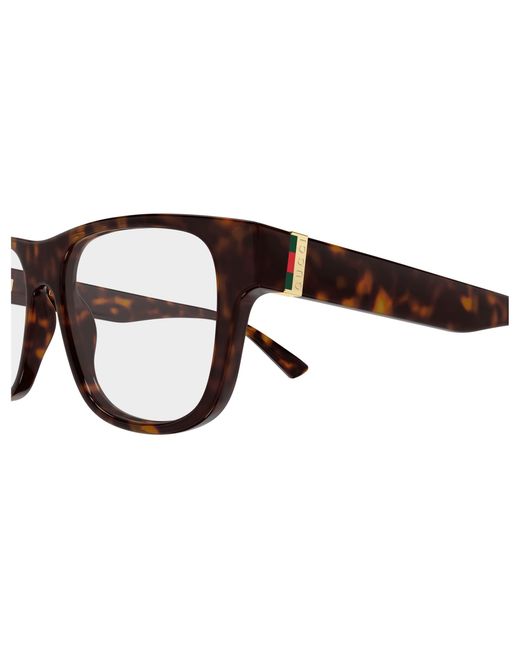 Gucci Black Gg2086O 006 Optical Frames Injected Transparent Squared for men