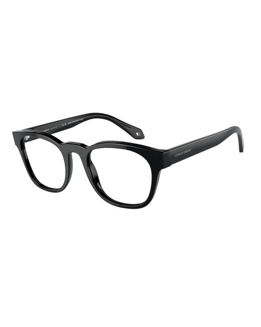 Giorgio Armani Black Ar7242 5875 Optical Frames Acetate Transparent Squared Normal for men