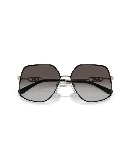 Michael Kors Black Mk1127J Empire Butterfly 10148G Sunglasses Metal Geometric Normal Shaded