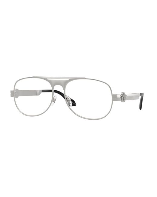 Versace Black Ve1319 1000 Optical Frames Metal Transparent Pilot Normal for men
