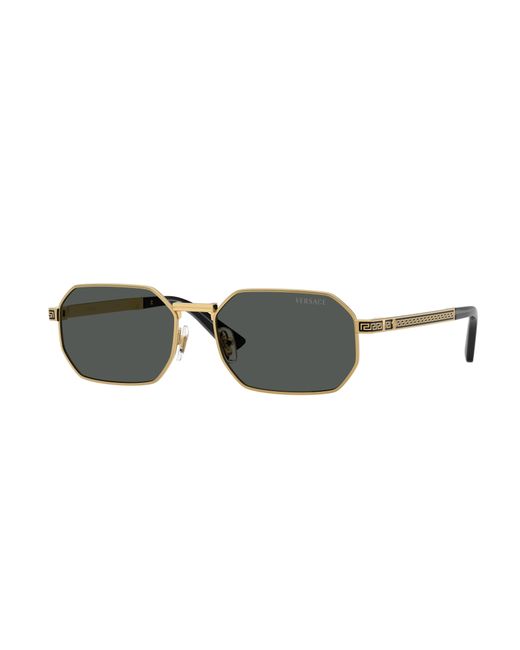 Versace Black Ve2297 100287 Sunglasses Metal Squared Normal for men