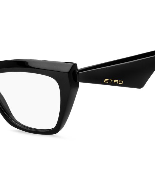 Etro Black 0098 807 Optical Frames Acetate Squared Normal