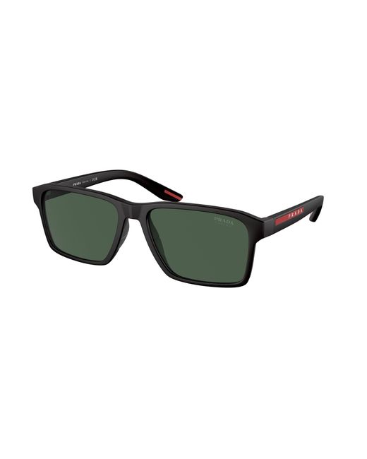 Prada Linea Rossa Green Ps 05Ys Dg006U Sunglasses Injected Squared Normal for men