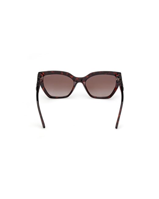 Guess Black Gu00264 52F Sunglasses Injected Cat Eye Normal