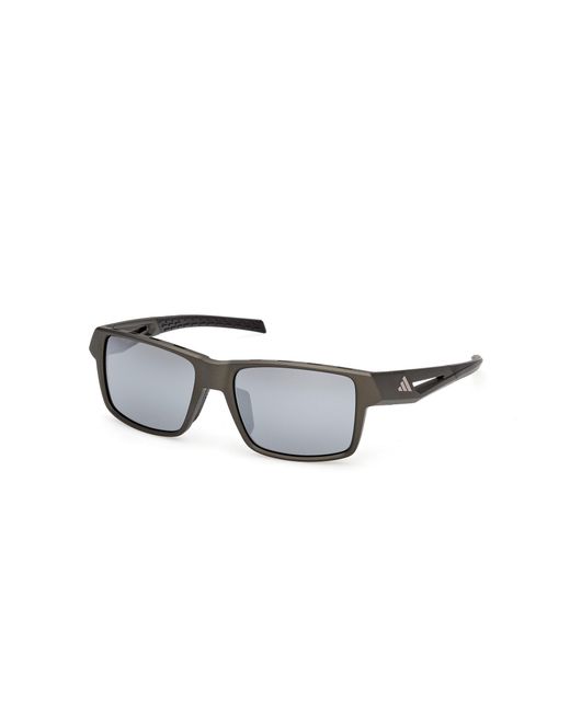 Adidas Originals Black Sp0125 Kleon 97C Sunglasses Injected Smoke Squared Normal for men