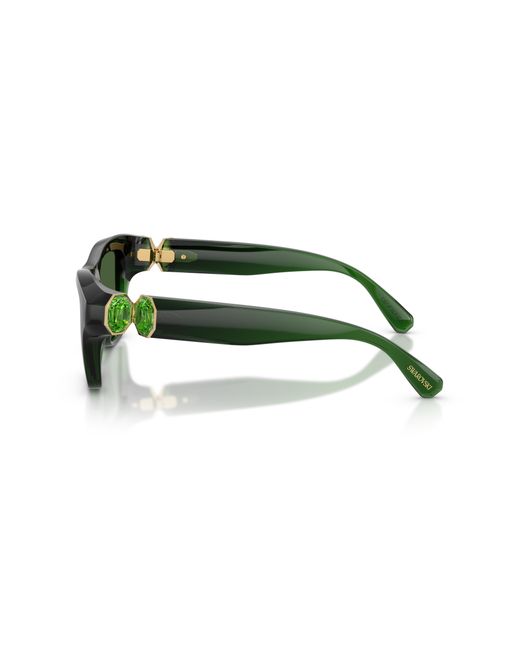 Swarovski Green Sk6056U 108171 Sunglasses Injected Pillow Normal
