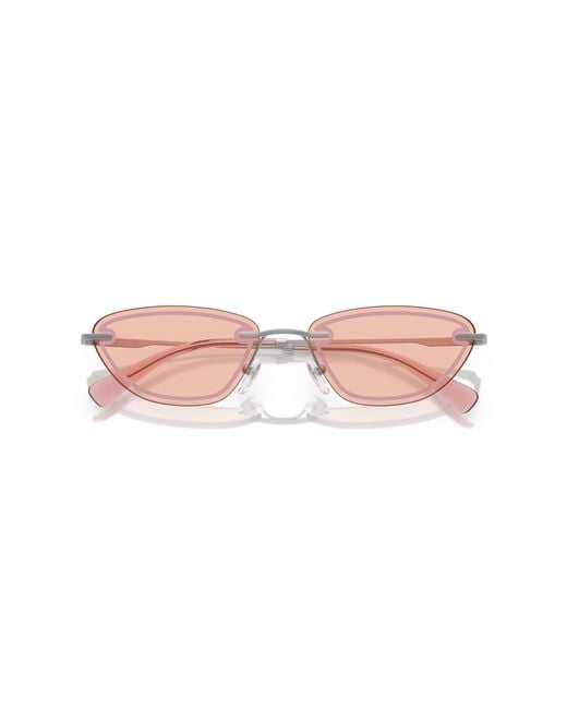 Emporio Armani Black Ea2158 3045/5 Sunglasses Metal Cat Eye Normal