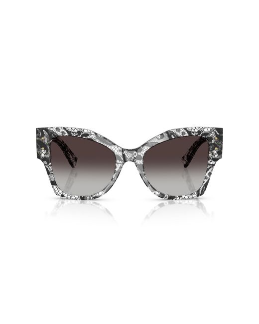 Dolce & Gabbana Black Dg4478 32878G Sunglasses Acetate Cat Eye Normal Shaded