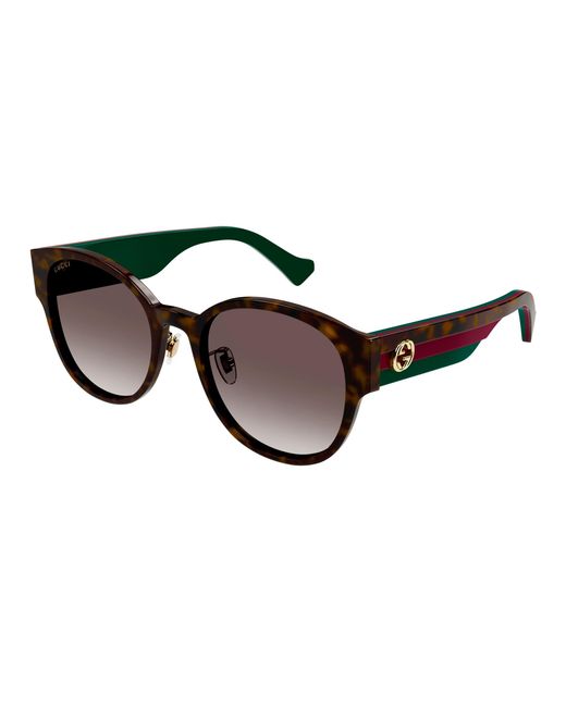 Gucci Black Gg1304Sk 002 Sunglasses Acetate Round Shaded
