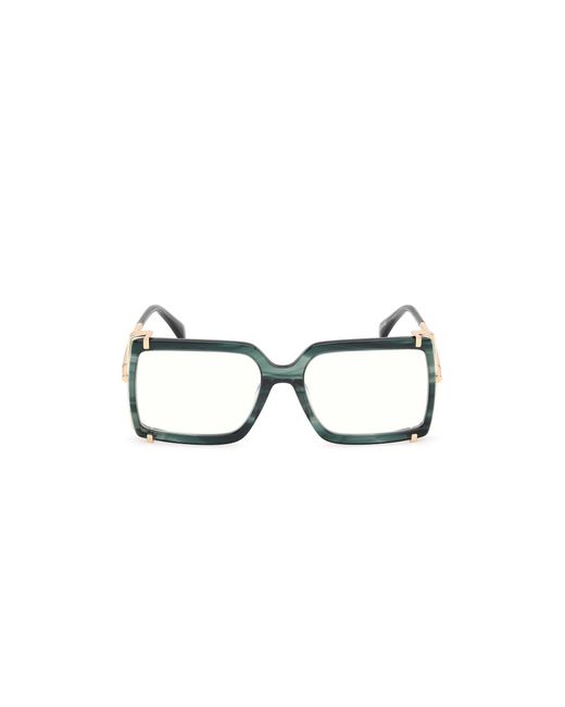 Max Mara Black Mm5155-B 098 Optical Frames Acetate Squared Normal