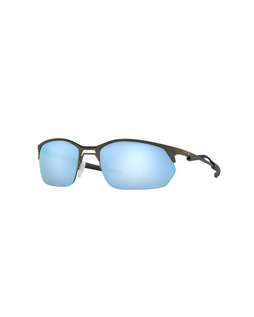 Oakley Black Oo4145 Wire Tap 2.0 414506 Sunglasses Metal Squared Polarized Prizm for men